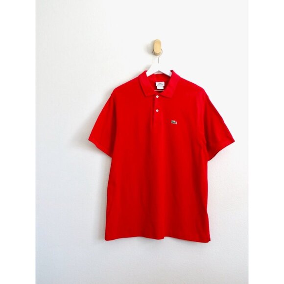 Lacoste Polo Shirt Short Sleeve Red SZ XL - Picture 11 of 16